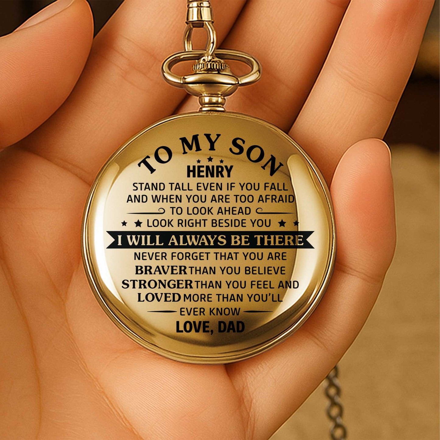 To My Son Stand Tall, Always Look Ahead, Star Design