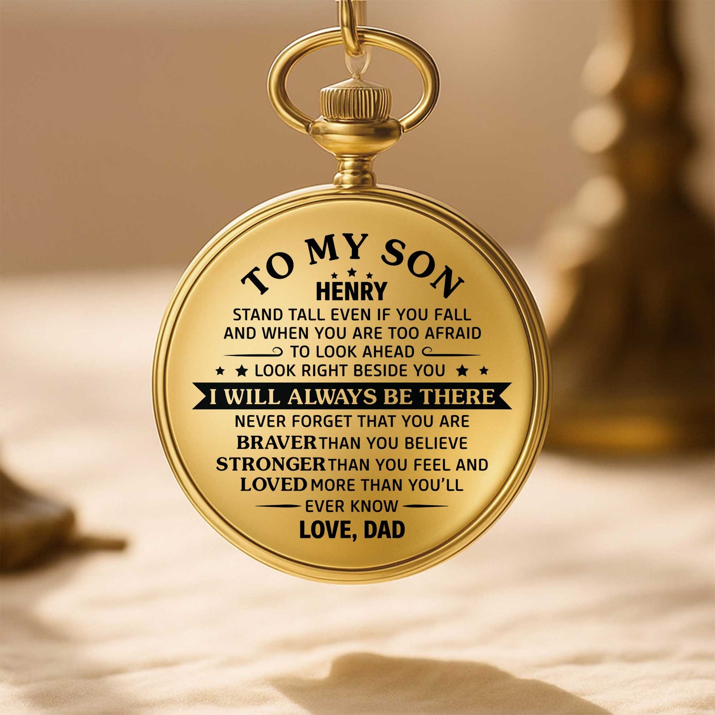 To My Son Stand Tall, Always Look Ahead, Star Design