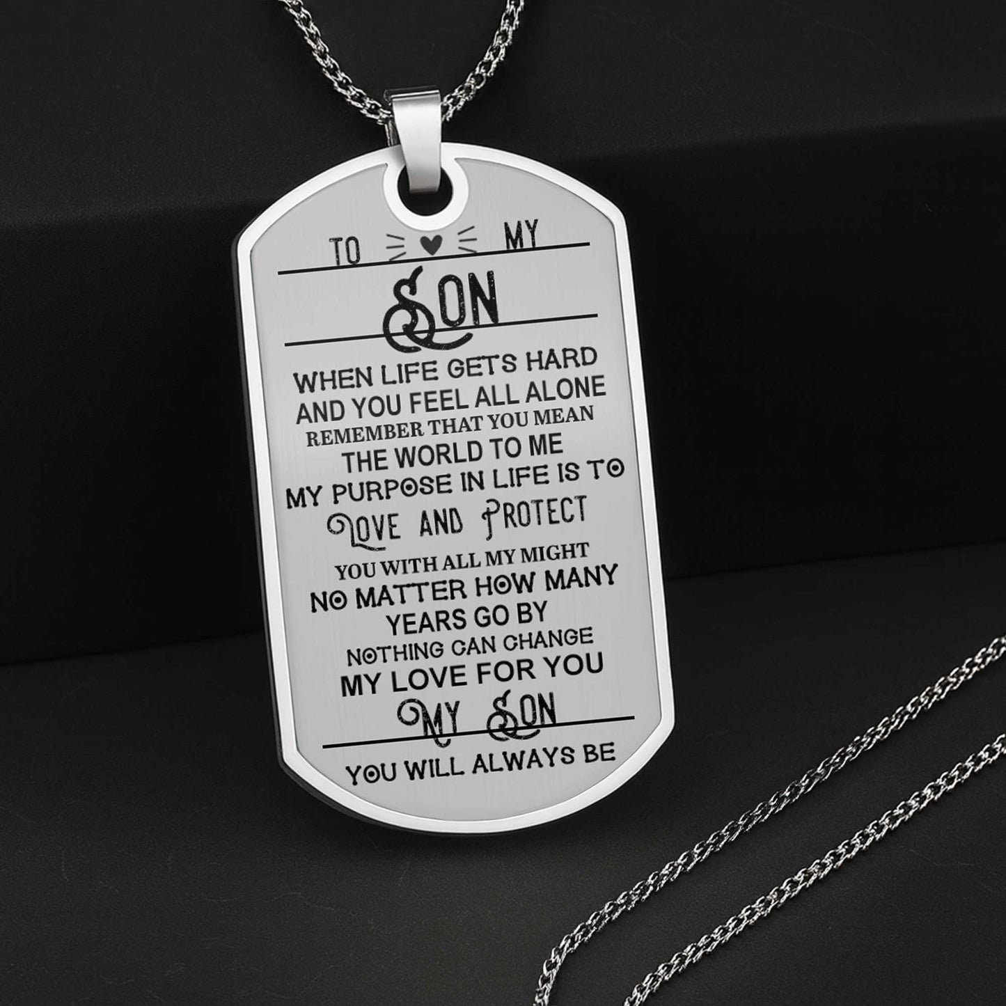 Immortalisez vos précieux moments avec une médaille d'identité personnalisable avec votre photo préférée - Collier personnalisé avec médaille d'identité - SON017_DTNECK