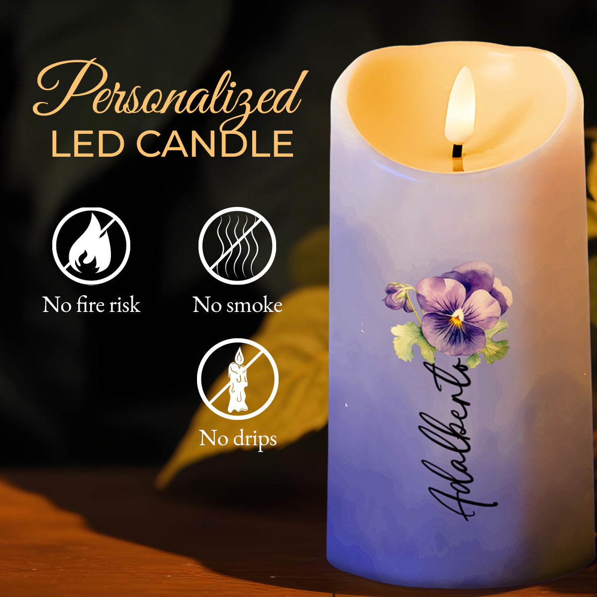 Gift From Heaven Quote With Pansy Flower Design