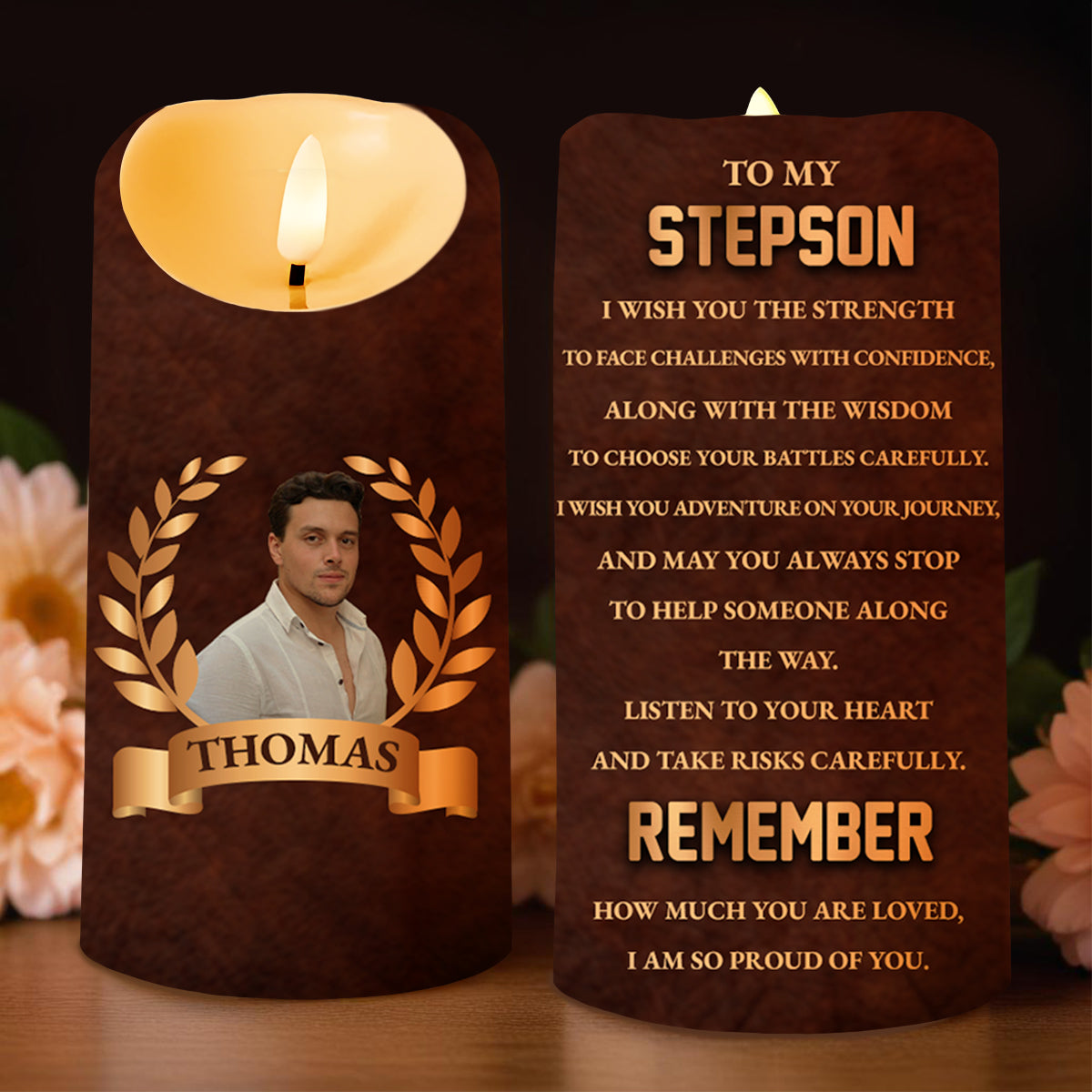 To My Stepson I Wish You Strength Wisdom And Love Laurel Wreath