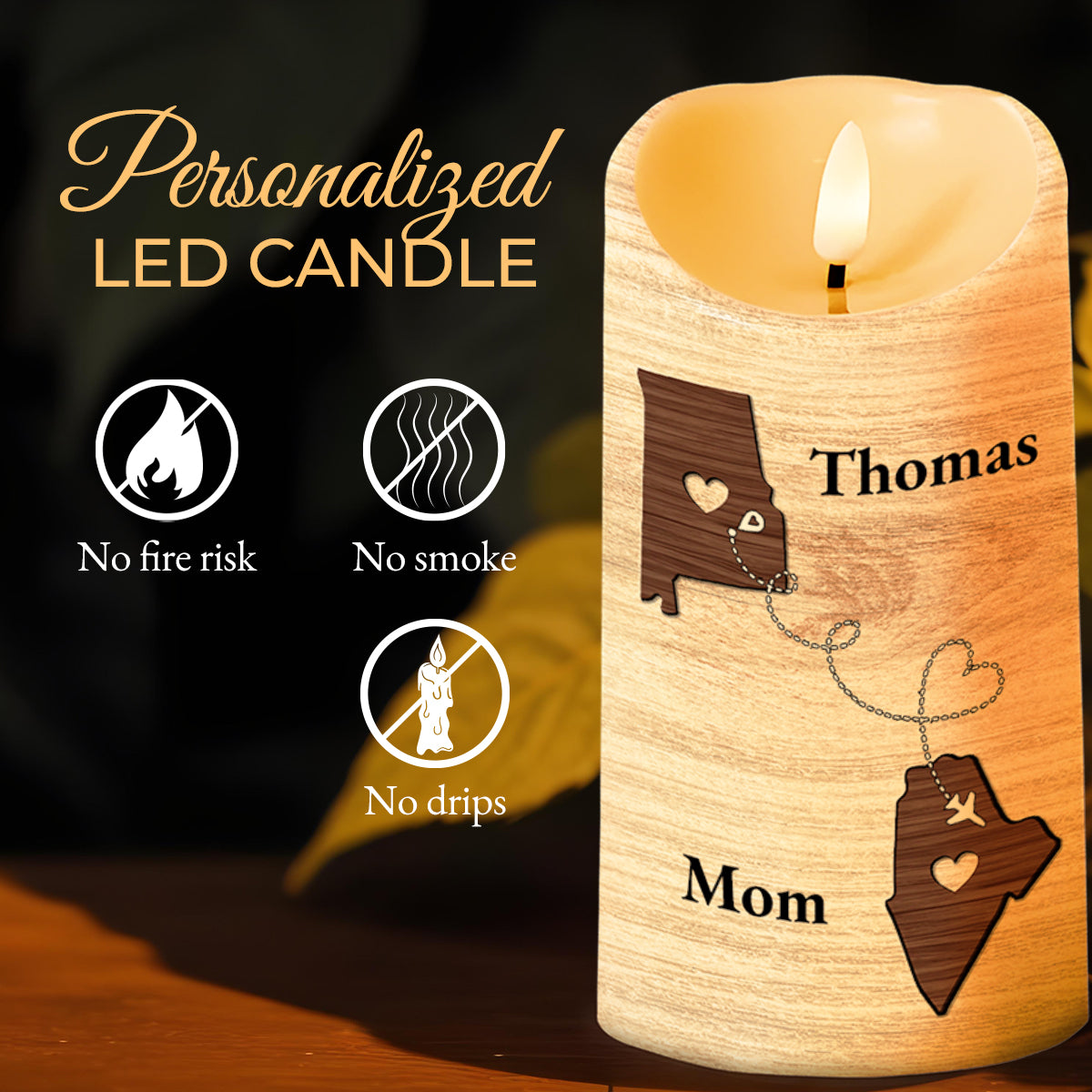 Proud Of You Son-In-Law Wooden Heart Chain Design