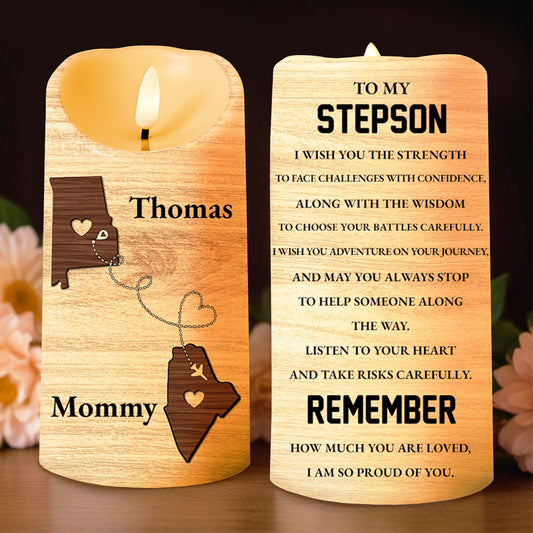 Loving Message for Stepson with Heart Chain Design