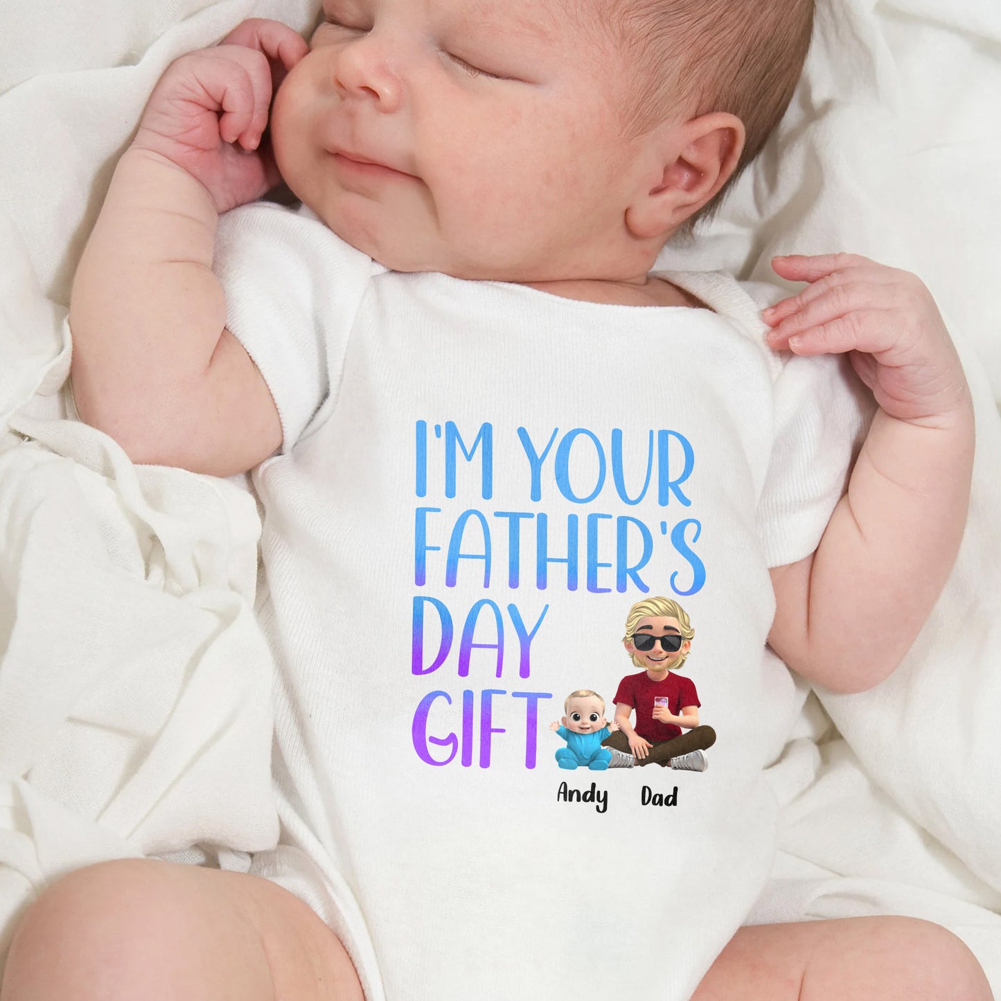 I'm Your Father's Day Gift, Cartoon Characters