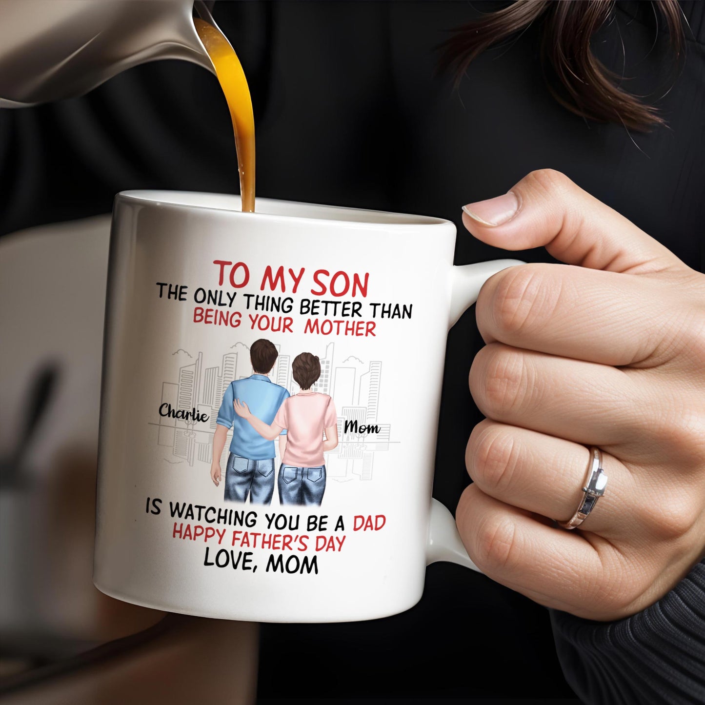 To My Son The Only Thing Better Than Being Your Mother, Family And City Skyline