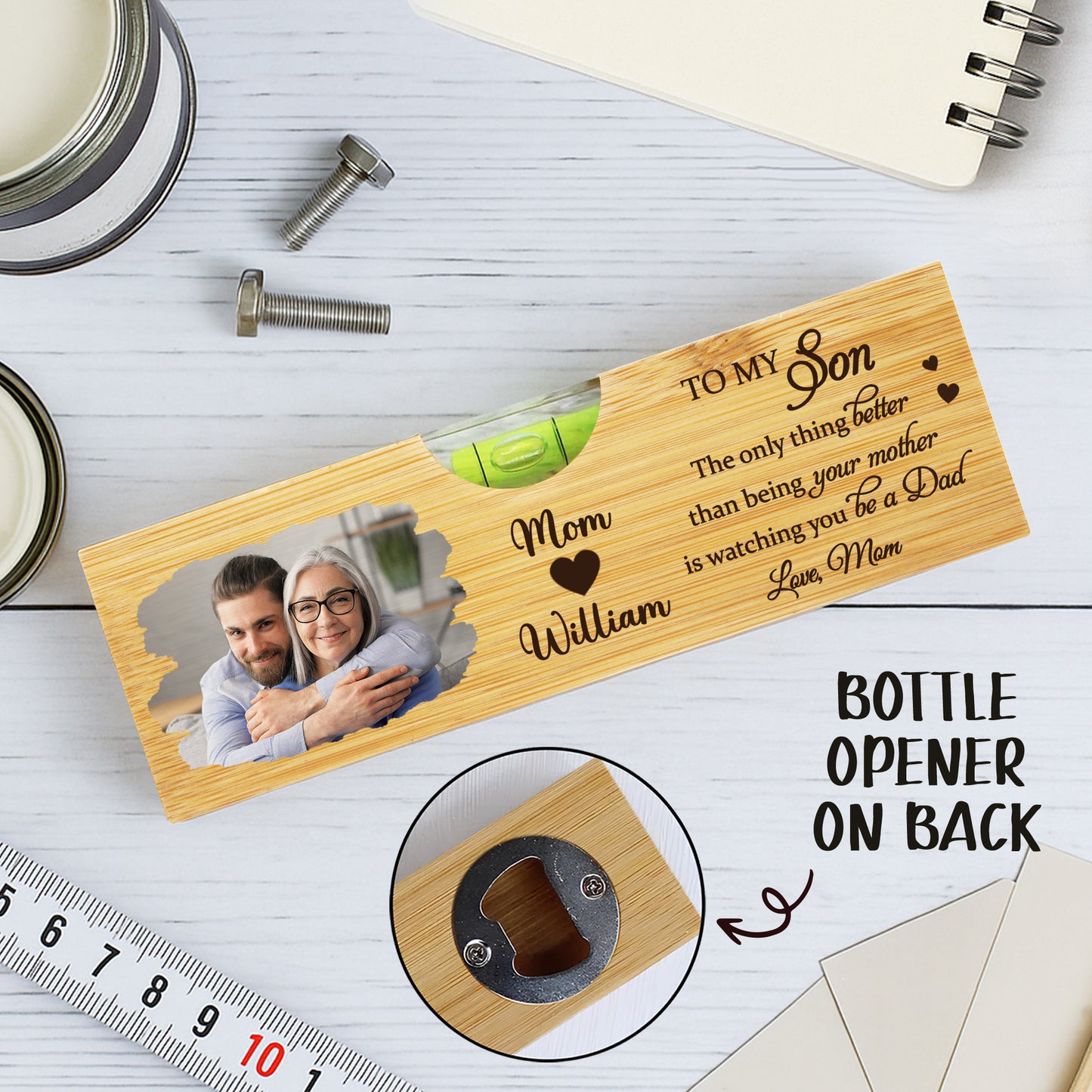 The Only Thing Better Than Being Your Mother, Spirit Level and Bottle Opener