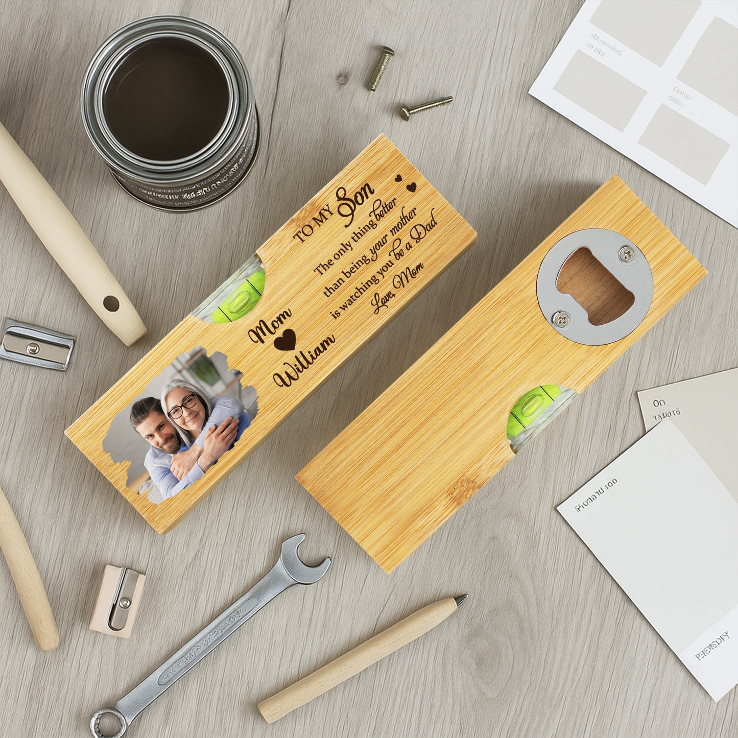 The Only Thing Better Than Being Your Mother, Spirit Level and Bottle Opener