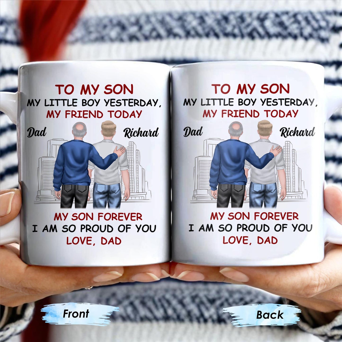 To My Son My Little Boy Yesterday, My Friend Today, Father And Son, Cityscape