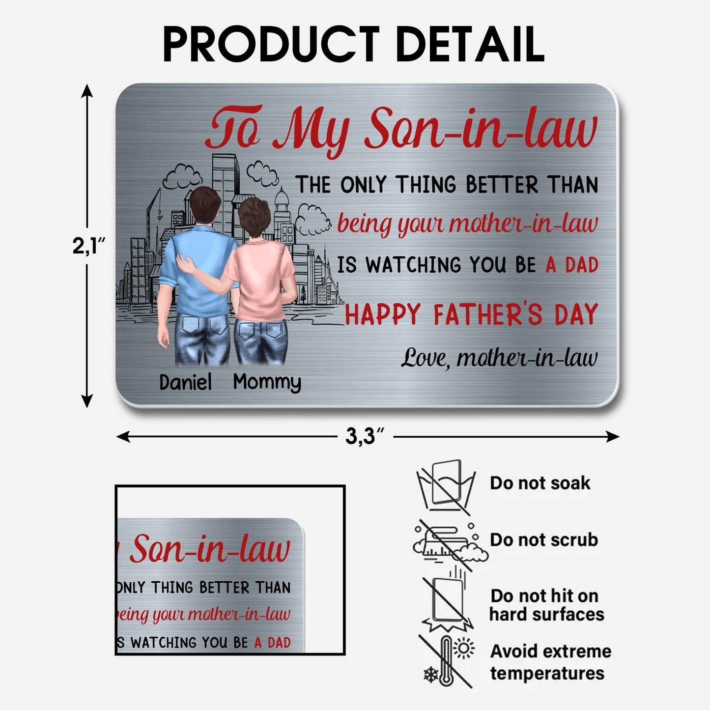 To My Son-In-Law, Watching You Be A Dad, Cityscape And Two People