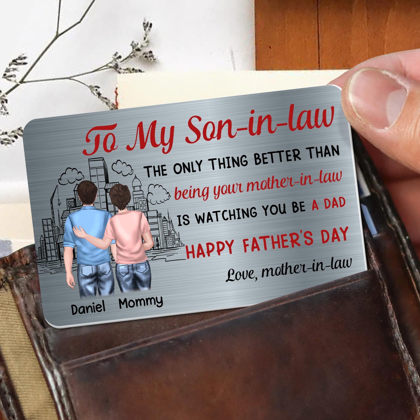 To My Son-In-Law, Watching You Be A Dad, Cityscape And Two People