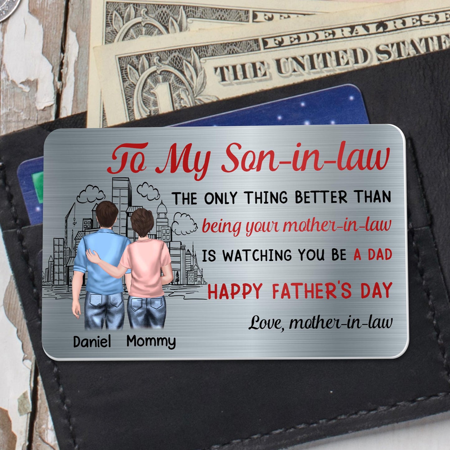 To My Son-In-Law, Watching You Be A Dad, Cityscape And Two People