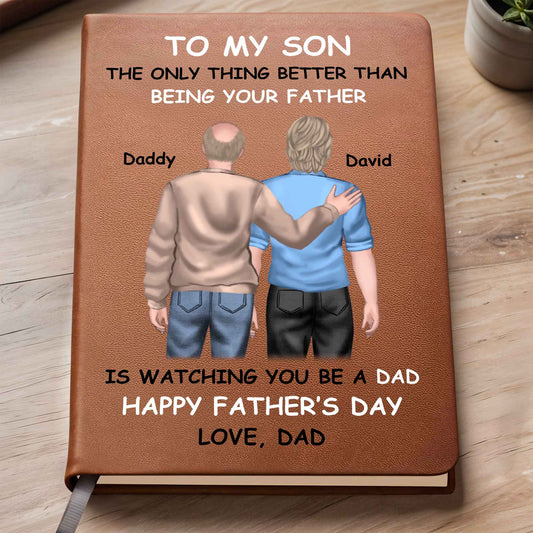 Watching You Be A Dad, Father And Son Standing Together