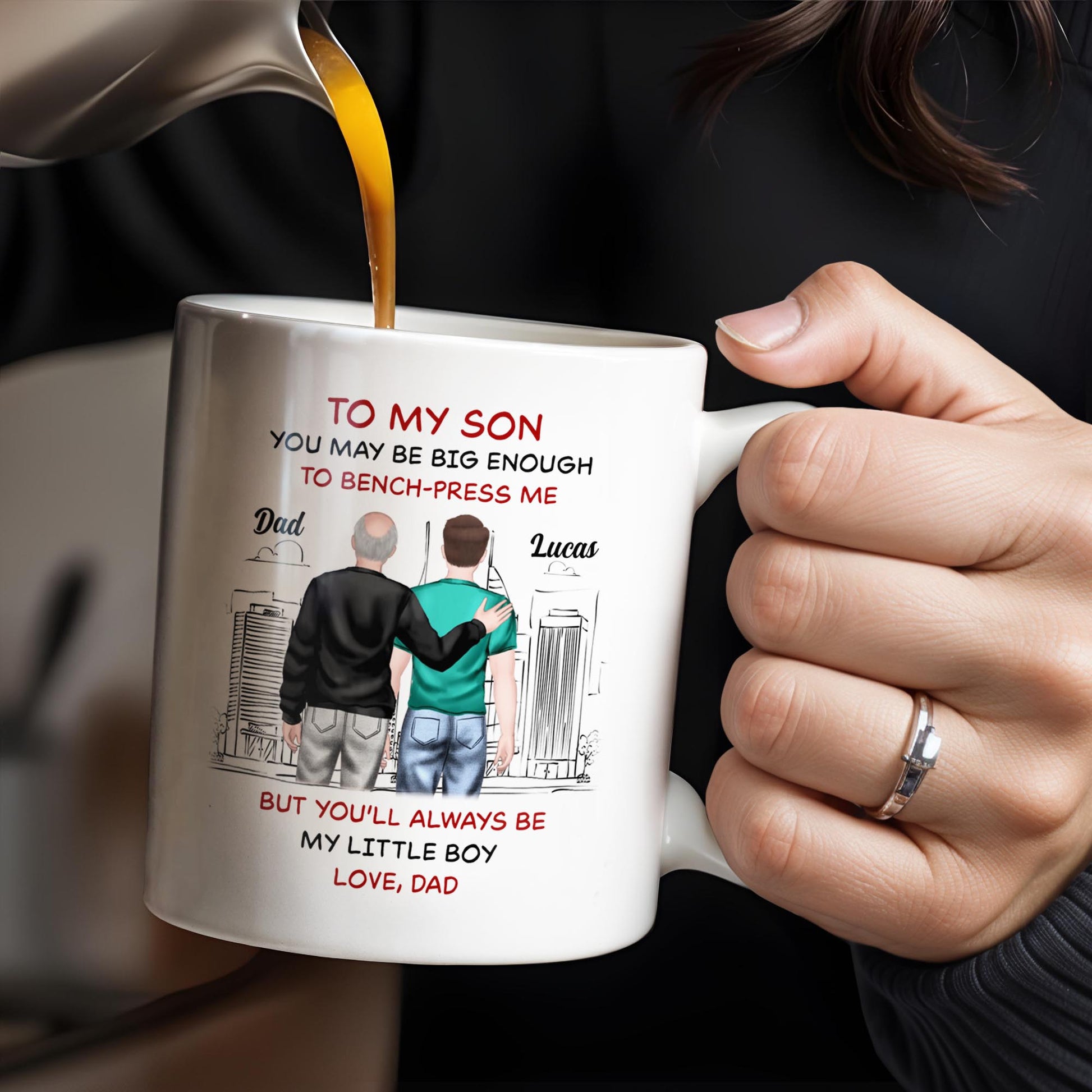 To My Son, You May Be Big Enough To Bench-Press Me, Father And Son, Urban Skyline