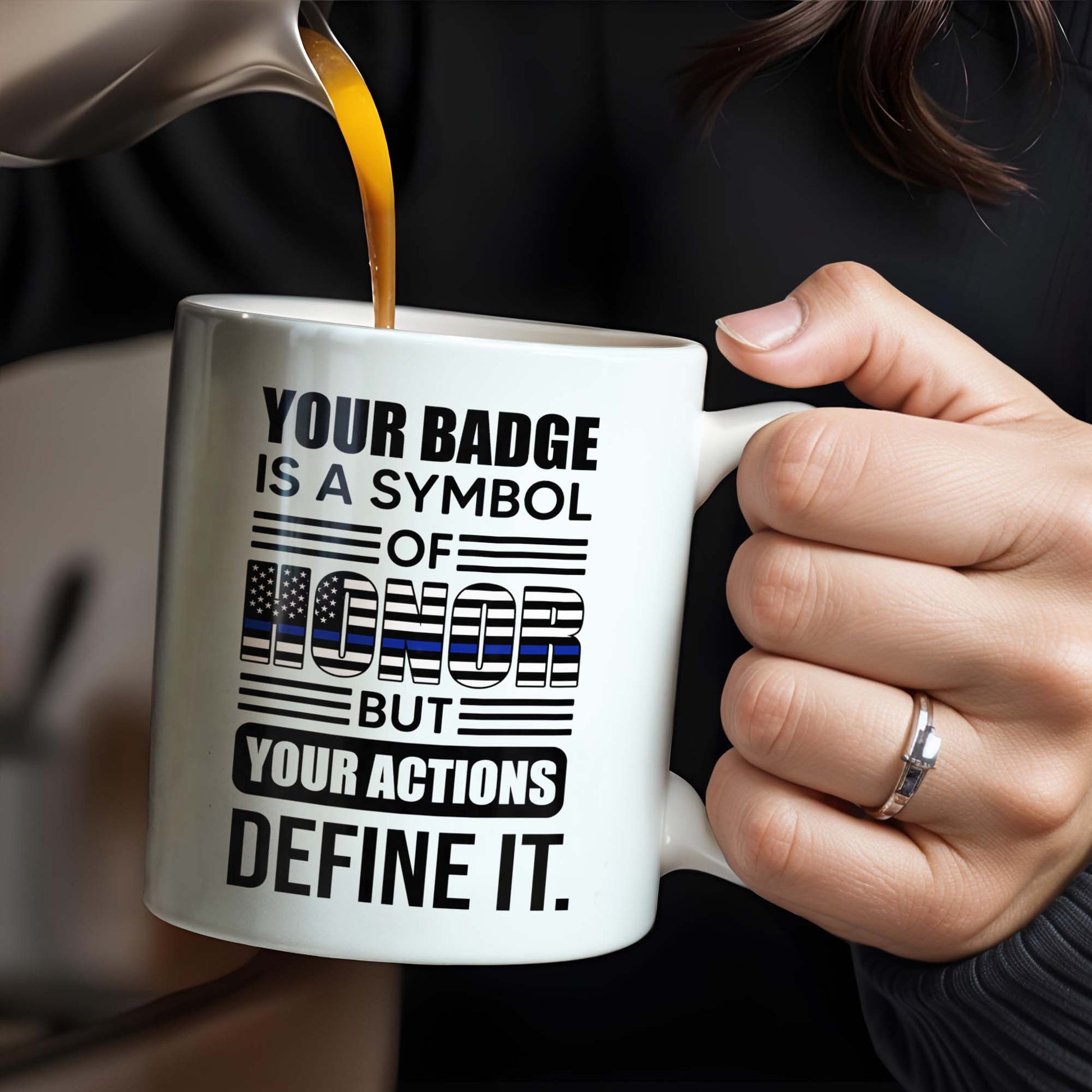 Your Badge Is A Symbol Of Honor With American Flag