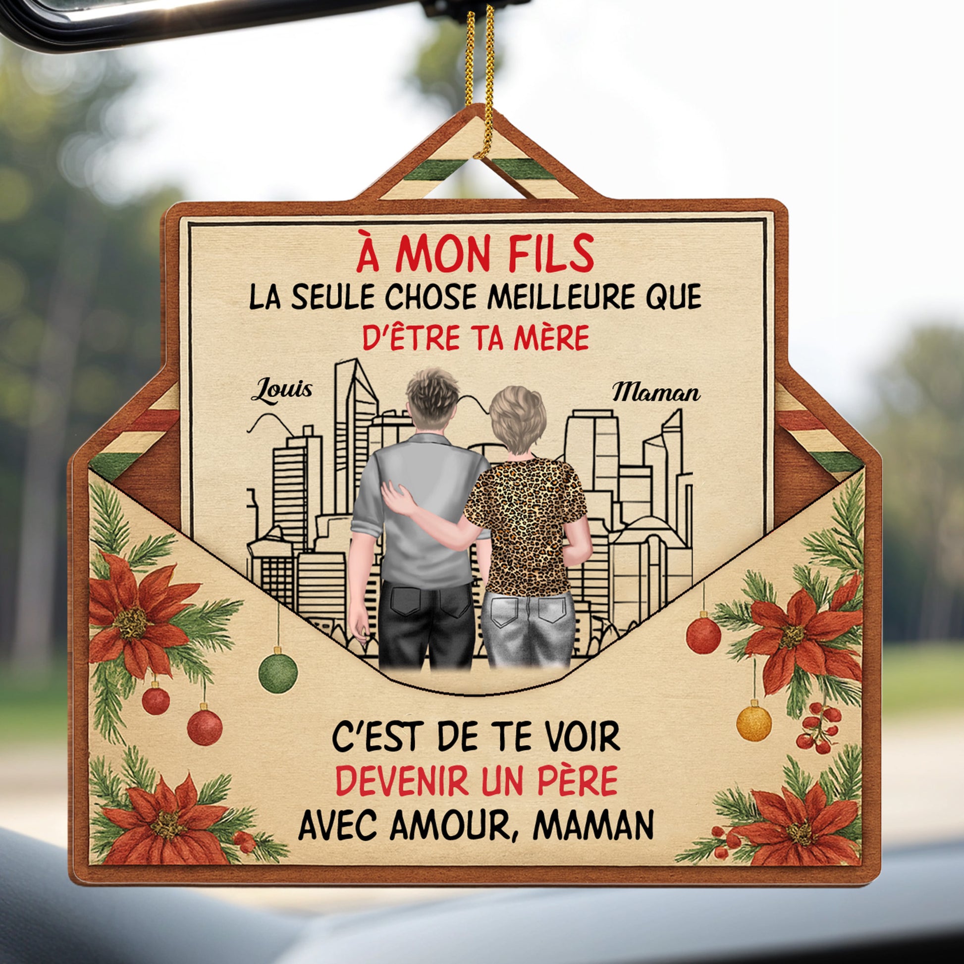 À Mon Fils, La Seule Chose Meilleure, Cityscape And Flowers Ornament