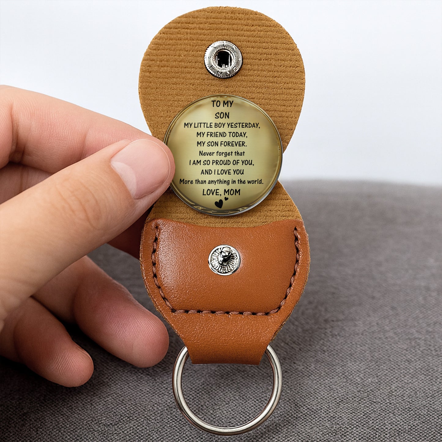 To My Son, Love From Mom, Firefighter Badge Token