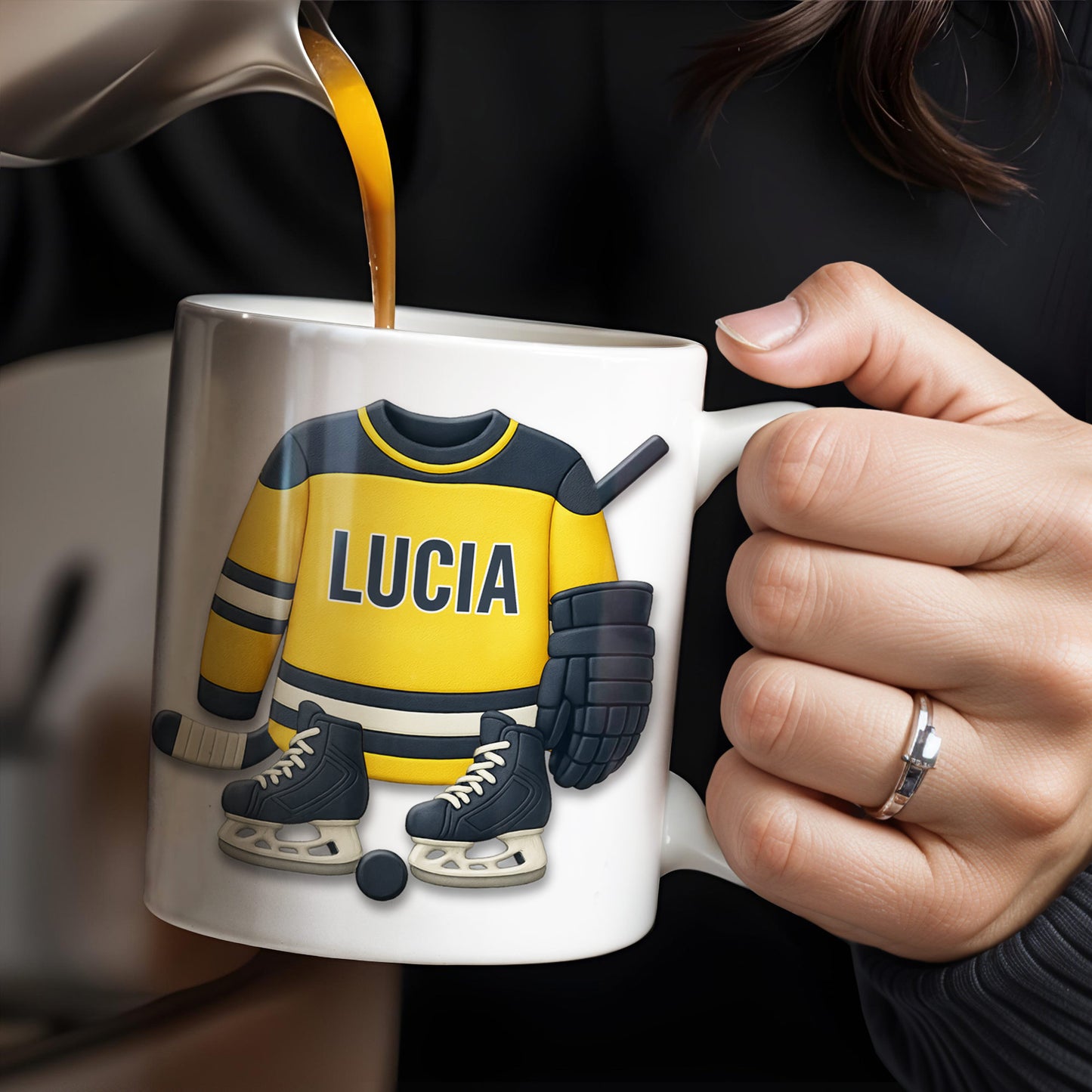 Customizable Hockey Jersey and Ice Skates Design