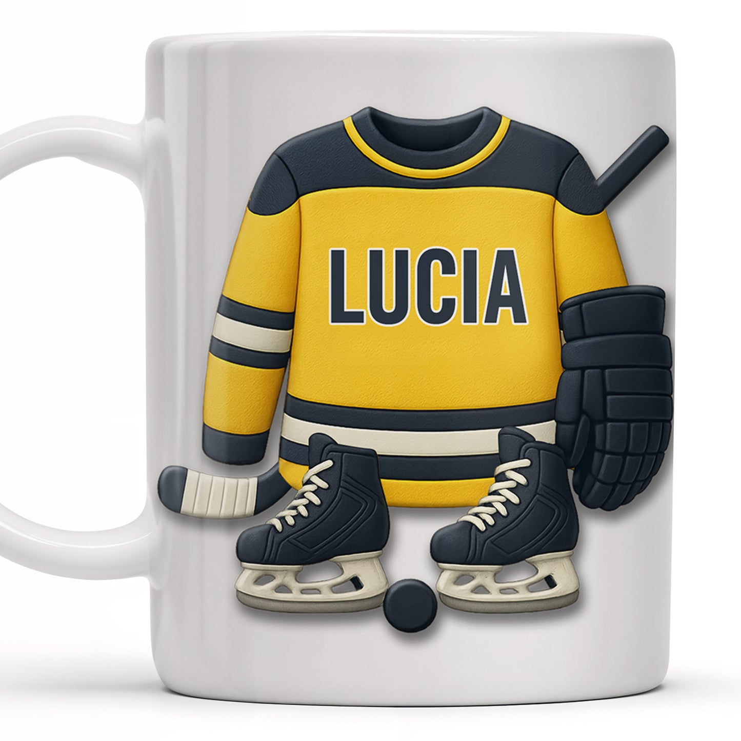 Customizable Hockey Jersey and Ice Skates Design
