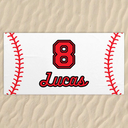 Custom Baseball Jersey Number and Name Towel