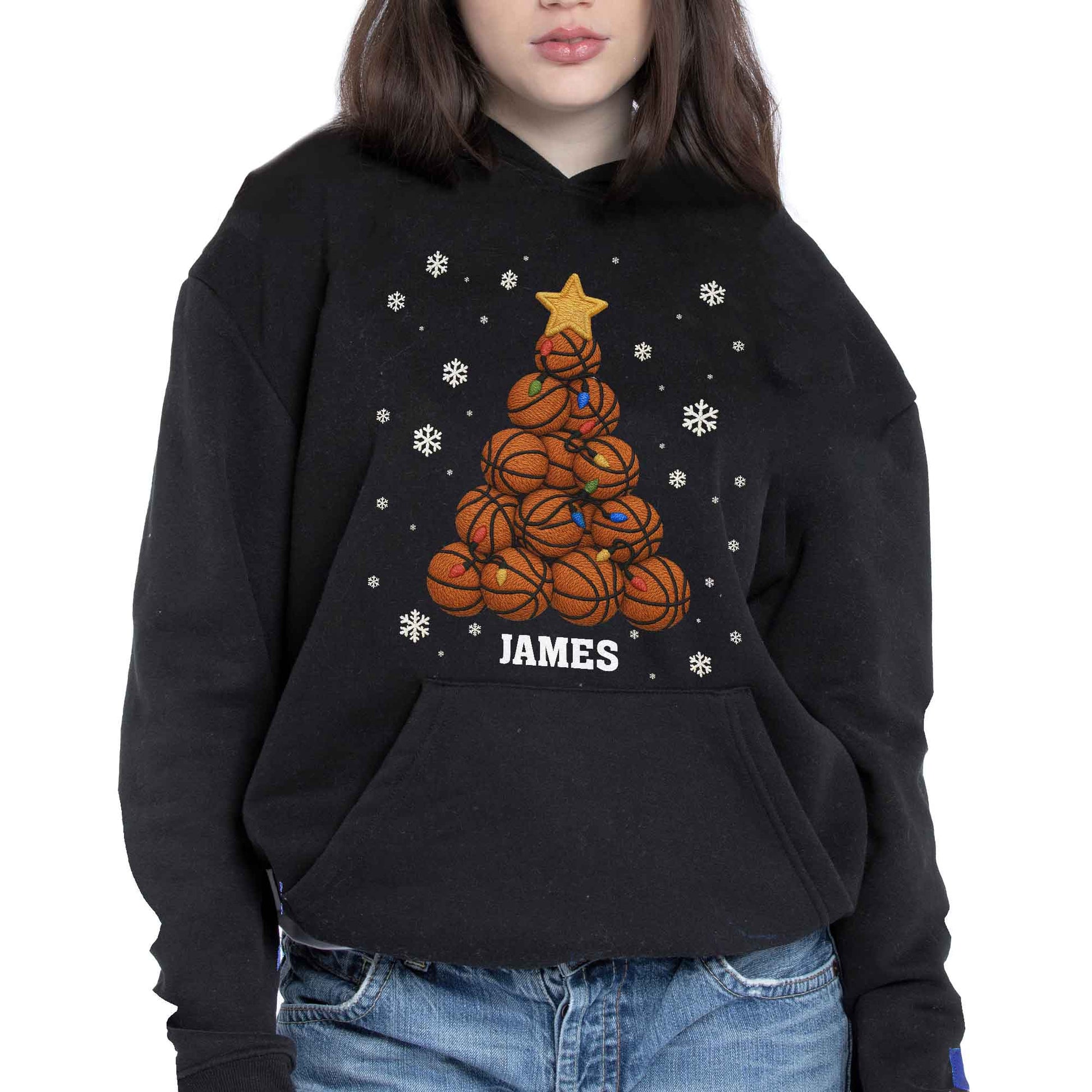 Festive Sports-Themed Christmas Tree With Basketballs And Snowflakes