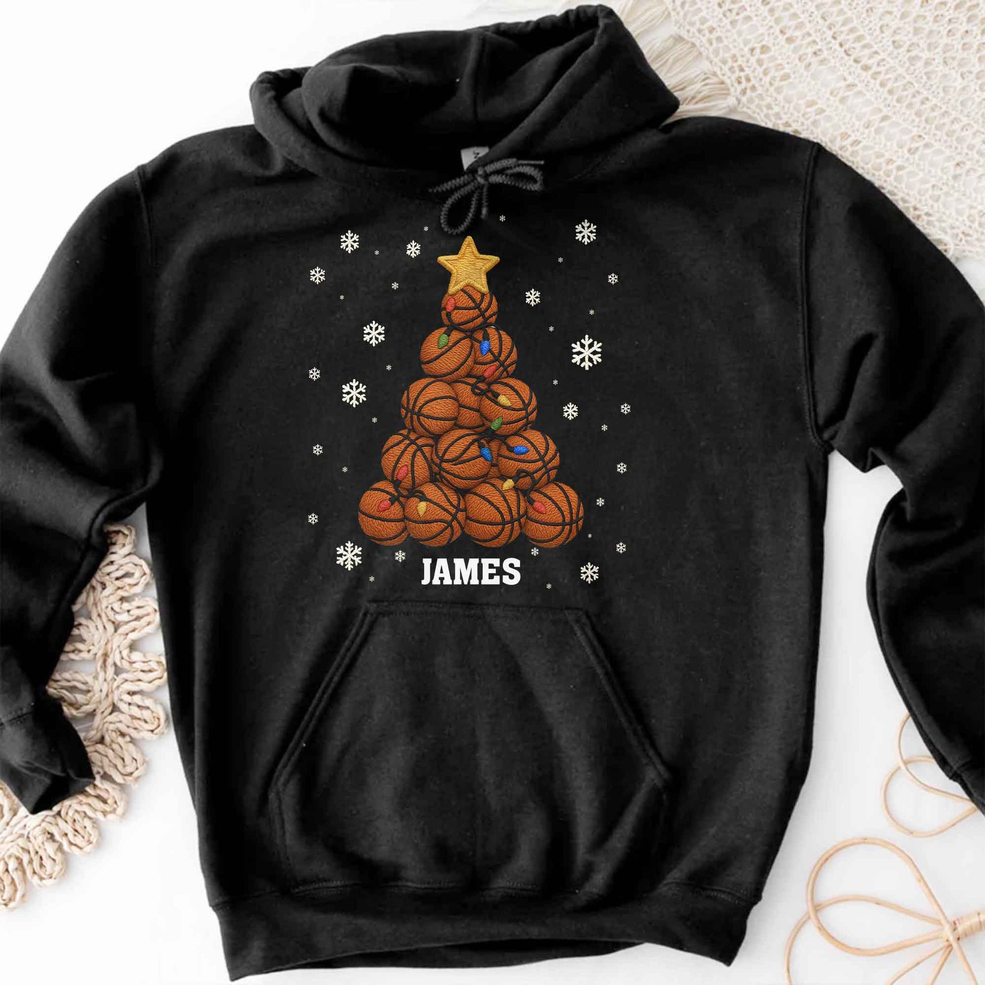 Festive Sports-Themed Christmas Tree With Basketballs And Snowflakes