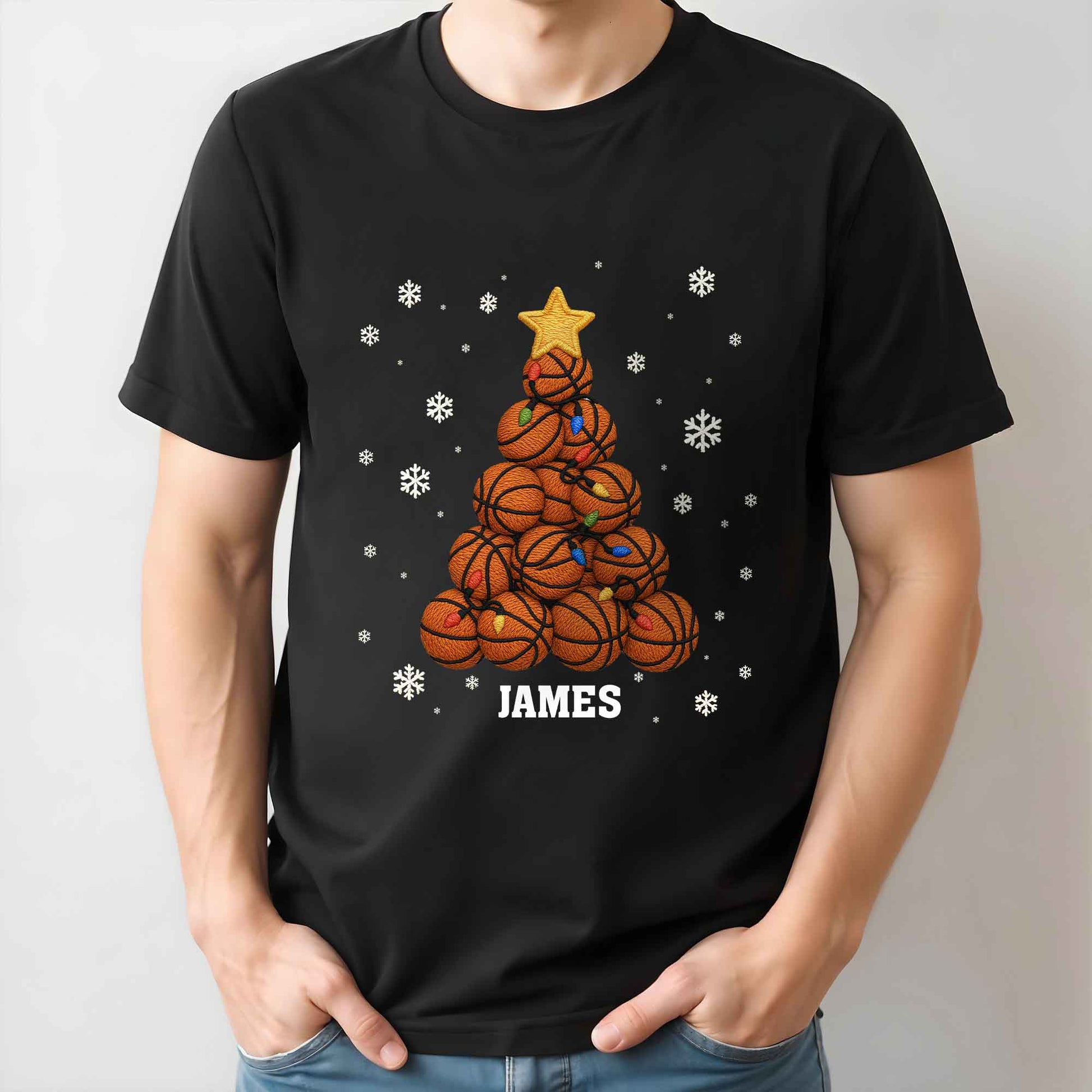 Festive Sports-Themed Christmas Tree With Basketballs And Snowflakes