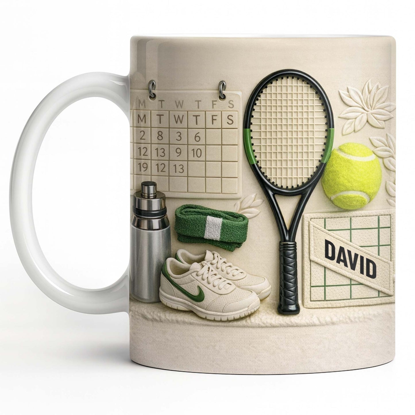 David, Tennis Racket And Ball Mug