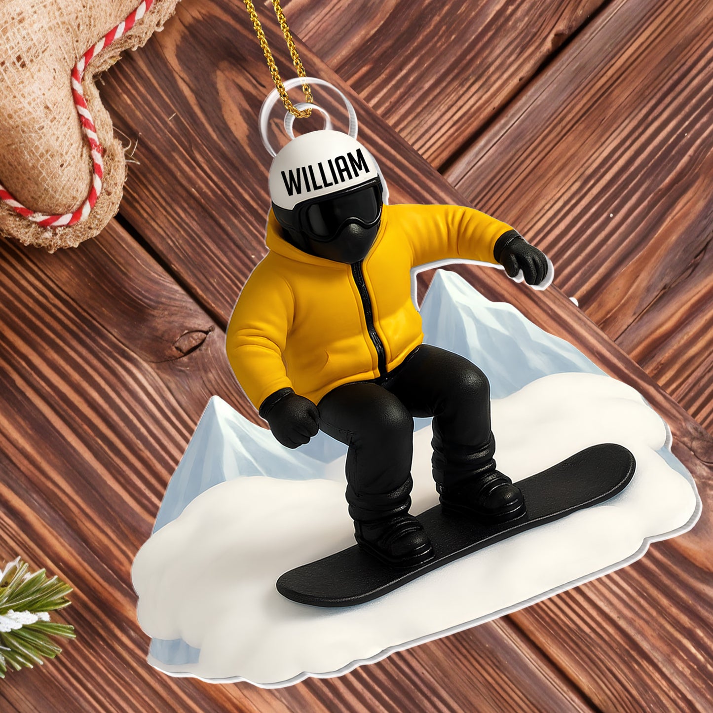 Capture Your Winter Sports Memories, Snowboarder Ornament