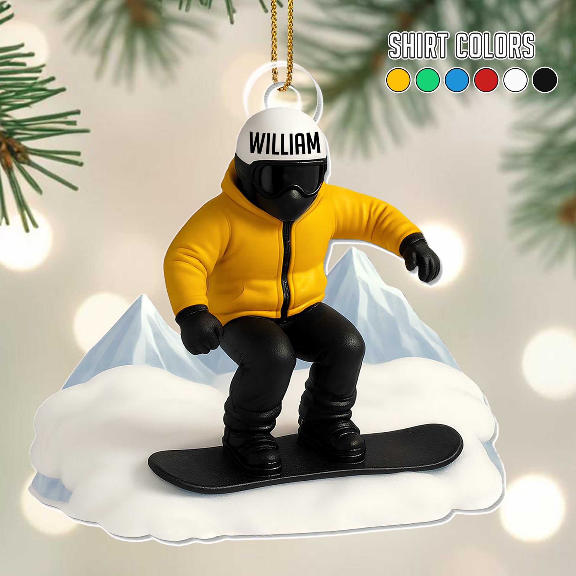 Capture Your Winter Sports Memories, Snowboarder Ornament