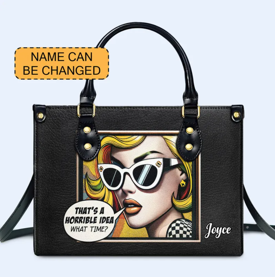 À quelle heure ? - Sac à main en cuir personnalisé - whattime01