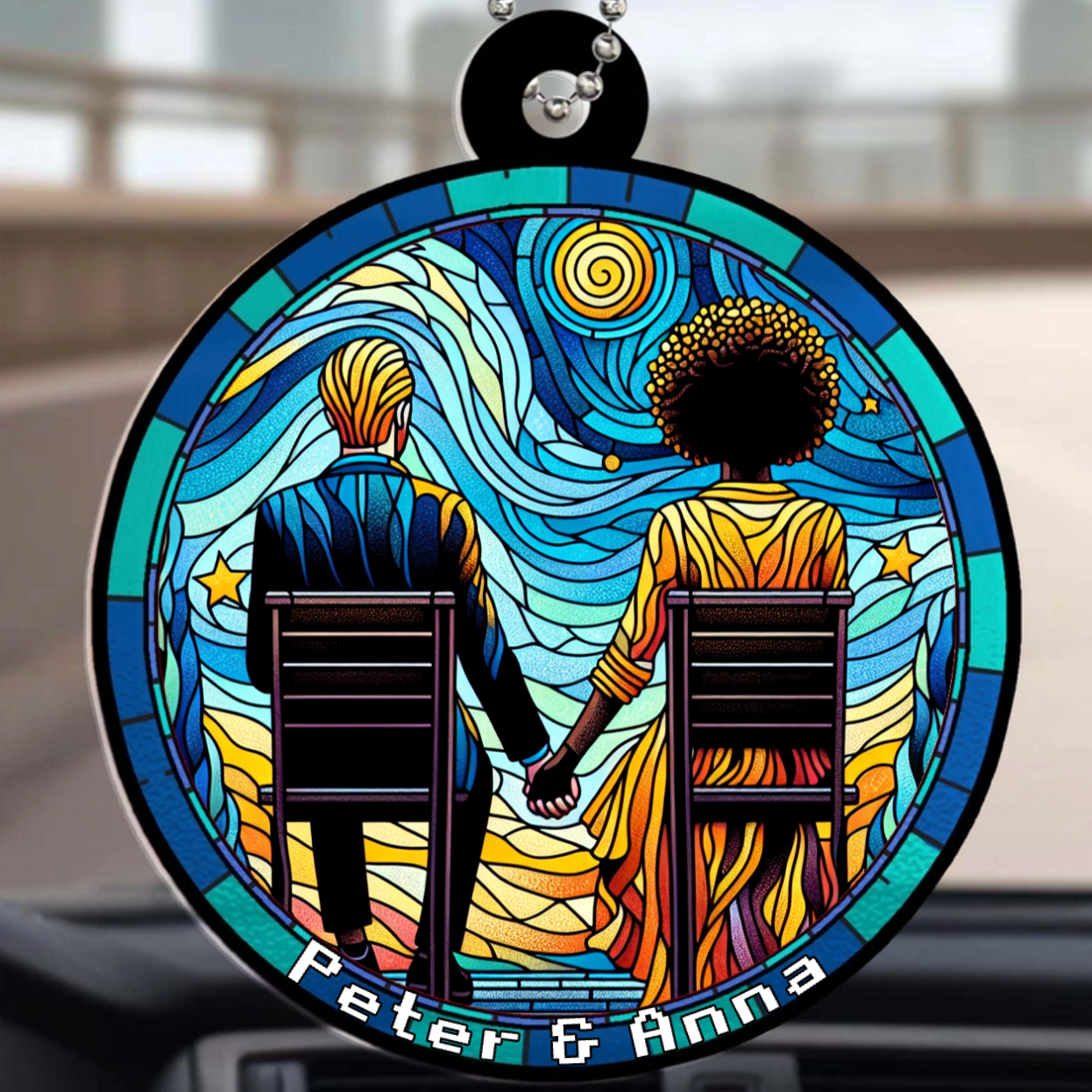 Together Forever, Never Apart Couple’s Ornament - Personalized Custom Acrylic Ornament, Car Ornament - CP022_HGO