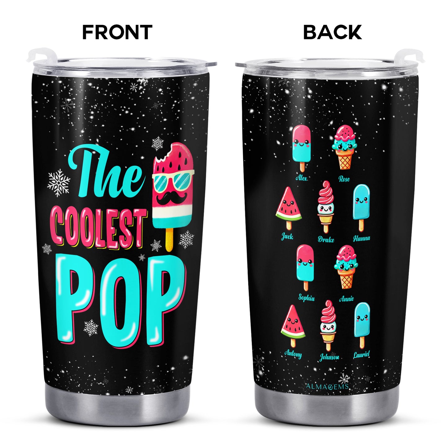 The Coolest Pop - Gobelet personnalisé en acier inoxydable 20 oz 30 oz - TB_FM05
