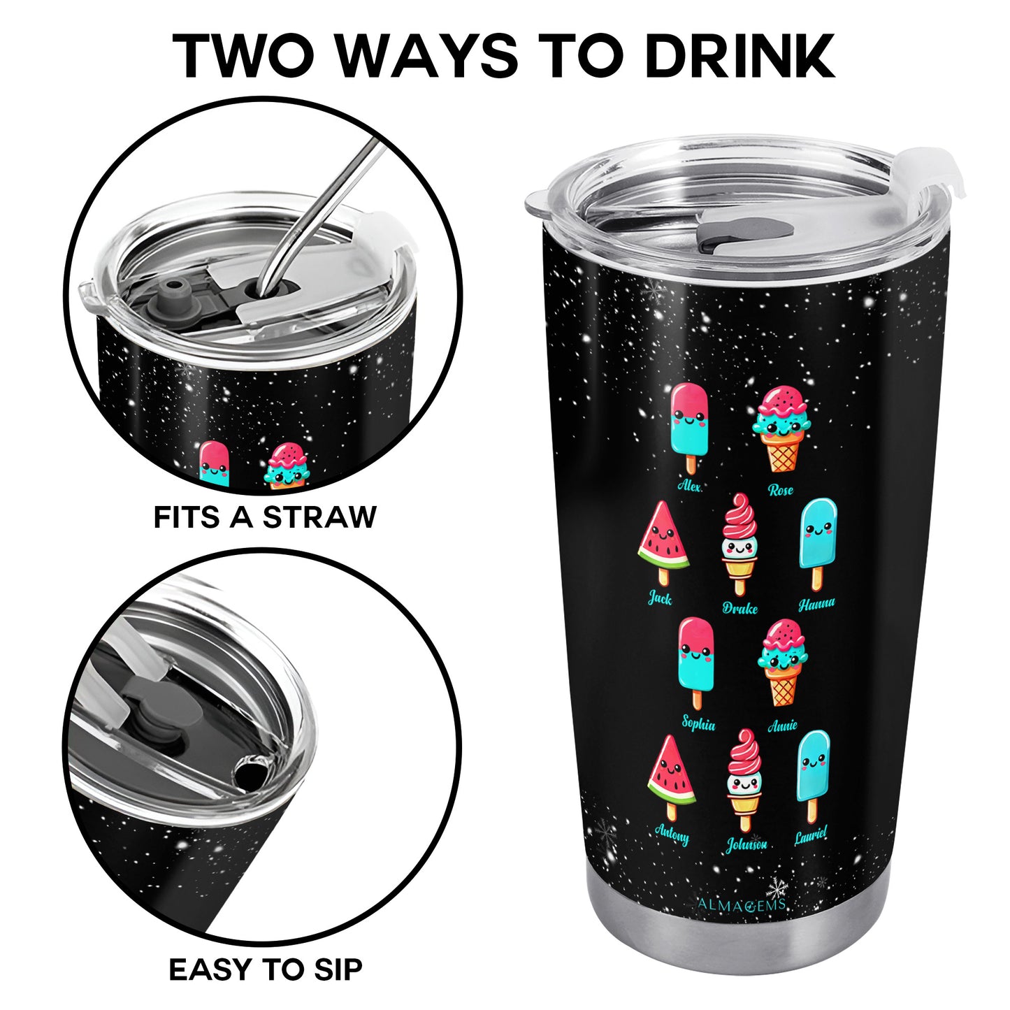 The Coolest Pop - Gobelet personnalisé en acier inoxydable 20 oz 30 oz - TB_FM05