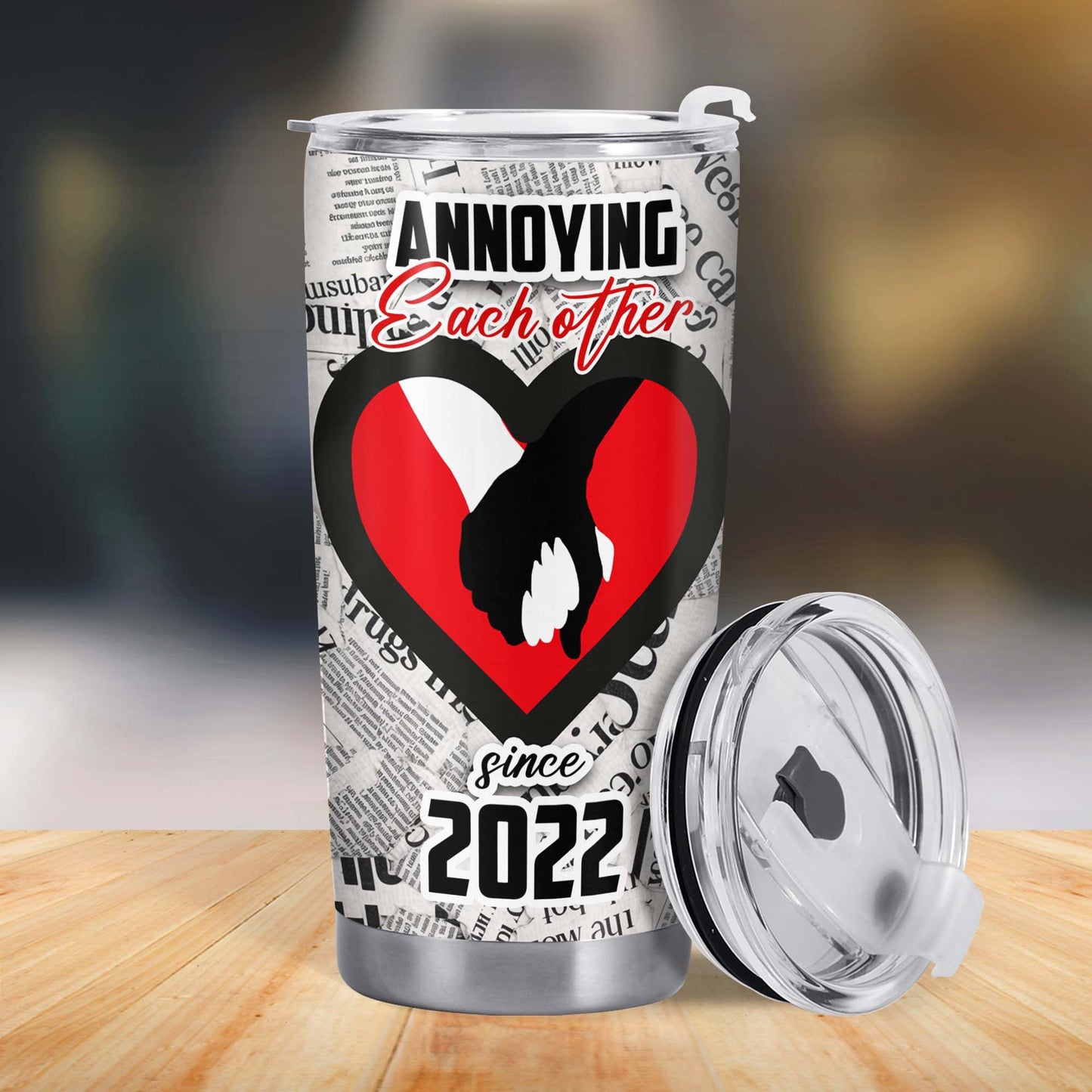 Molestándonos unos a otros desde entonces - Vaso de acero inoxidable personalizado de 20 oz y 30 oz - TB_FM18