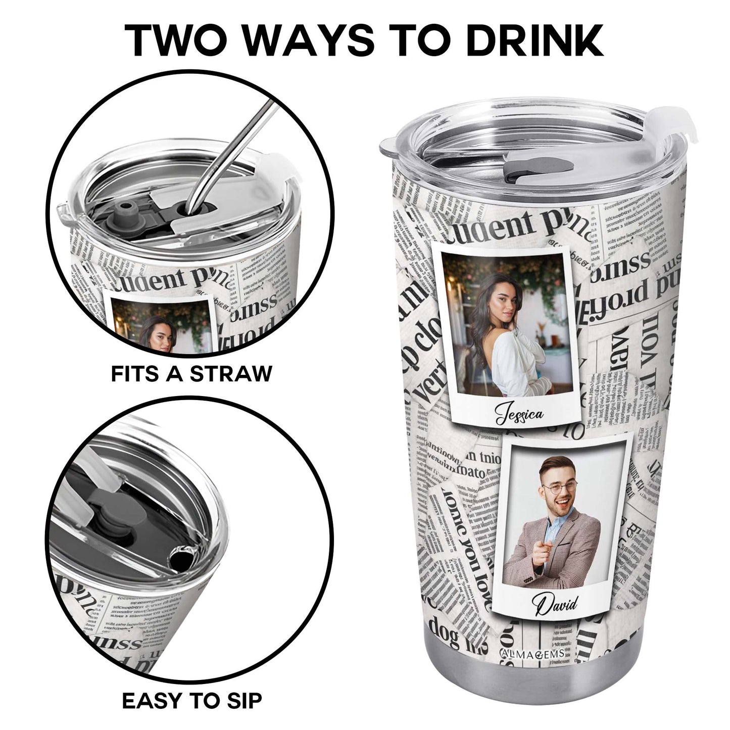 Molestándonos unos a otros desde entonces - Vaso de acero inoxidable personalizado de 20 oz y 30 oz - TB_FM18