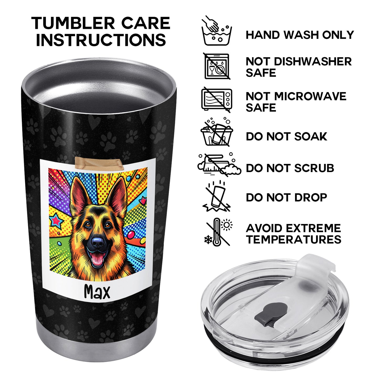 All You Need Is Love And A Dog - Personalized Custom Stainless Steel Tumbler 20oz 30oz - TB_LL01