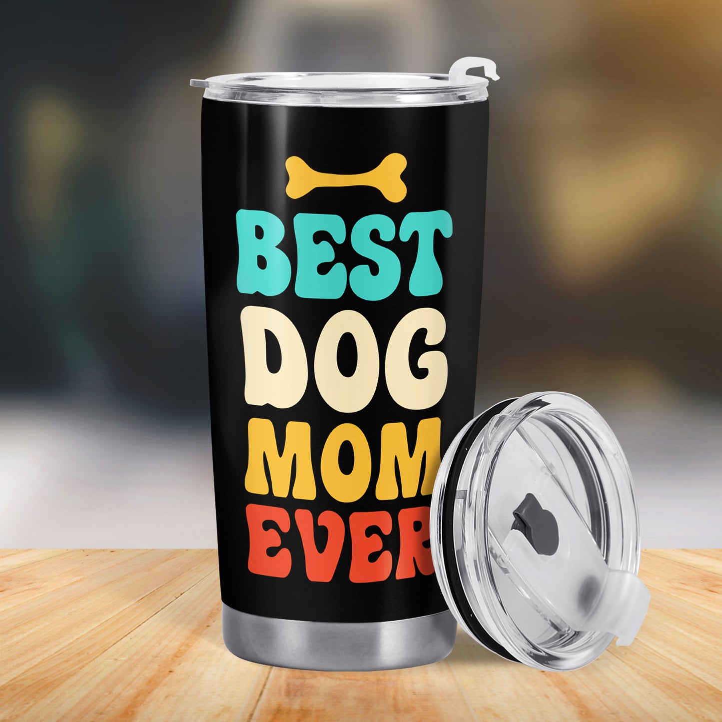 Meilleure maman de chien au monde - Gobelet personnalisé en acier inoxydable 20 oz 30 oz - TB_LL03