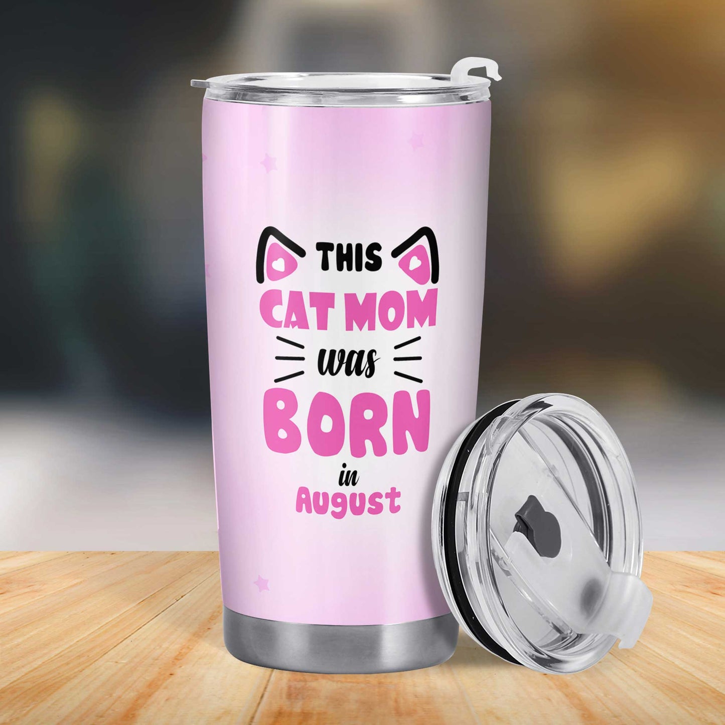 This Cat Mom Was Born In - Personalized Custom Stainless Steel Tumbler 20oz 30oz - TB_LL06