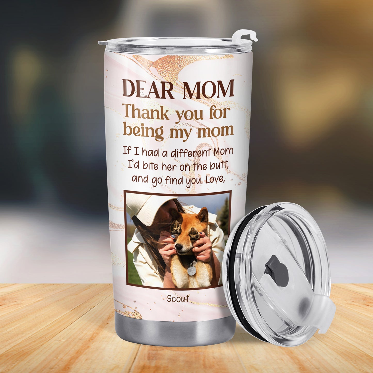 Dear Mom - Personalized Custom Stainless Steel Tumbler 20oz 30oz - TB_LL07