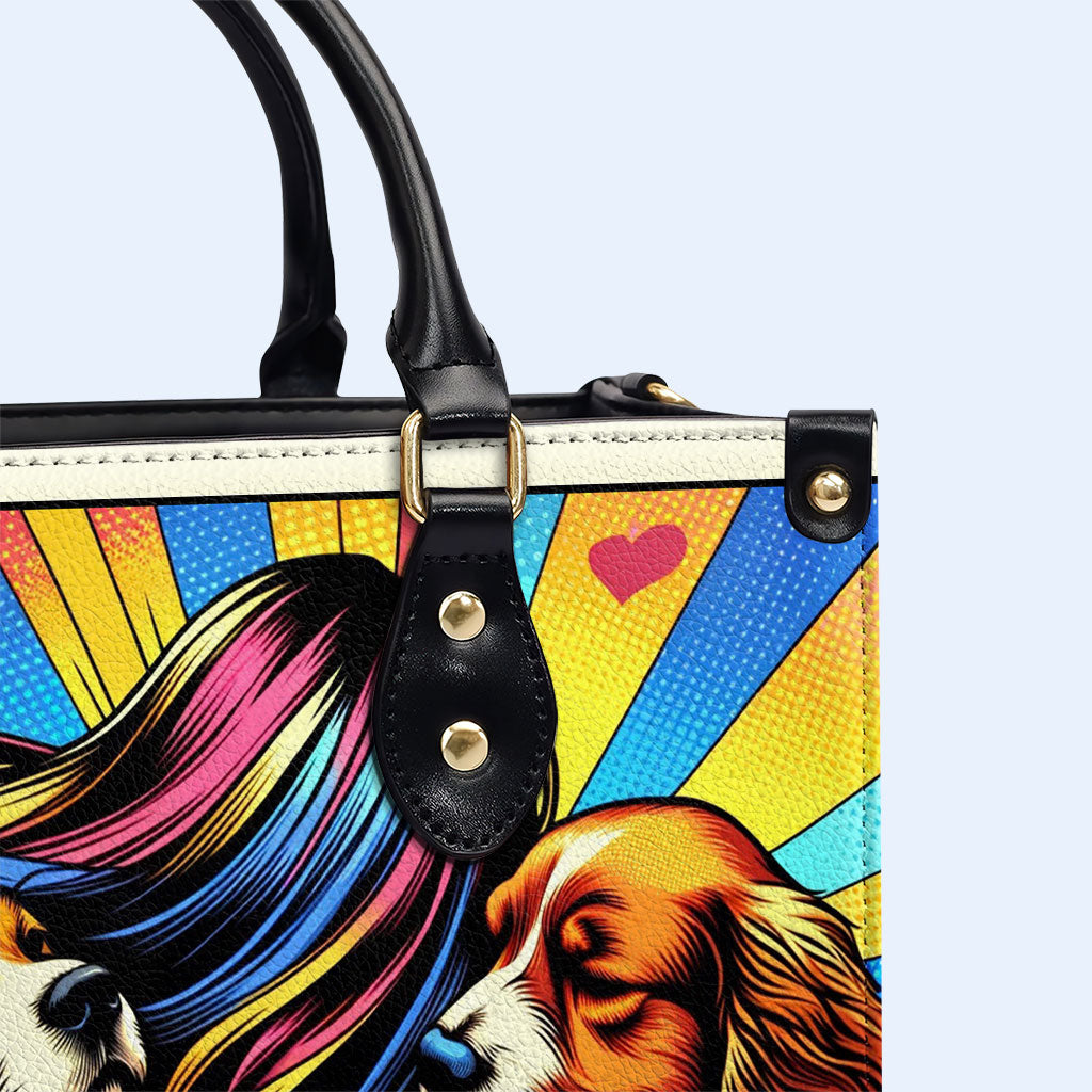Y ella vivió feliz para siempre - Bolso de cuero personalizado para amantes de los perros - LL05