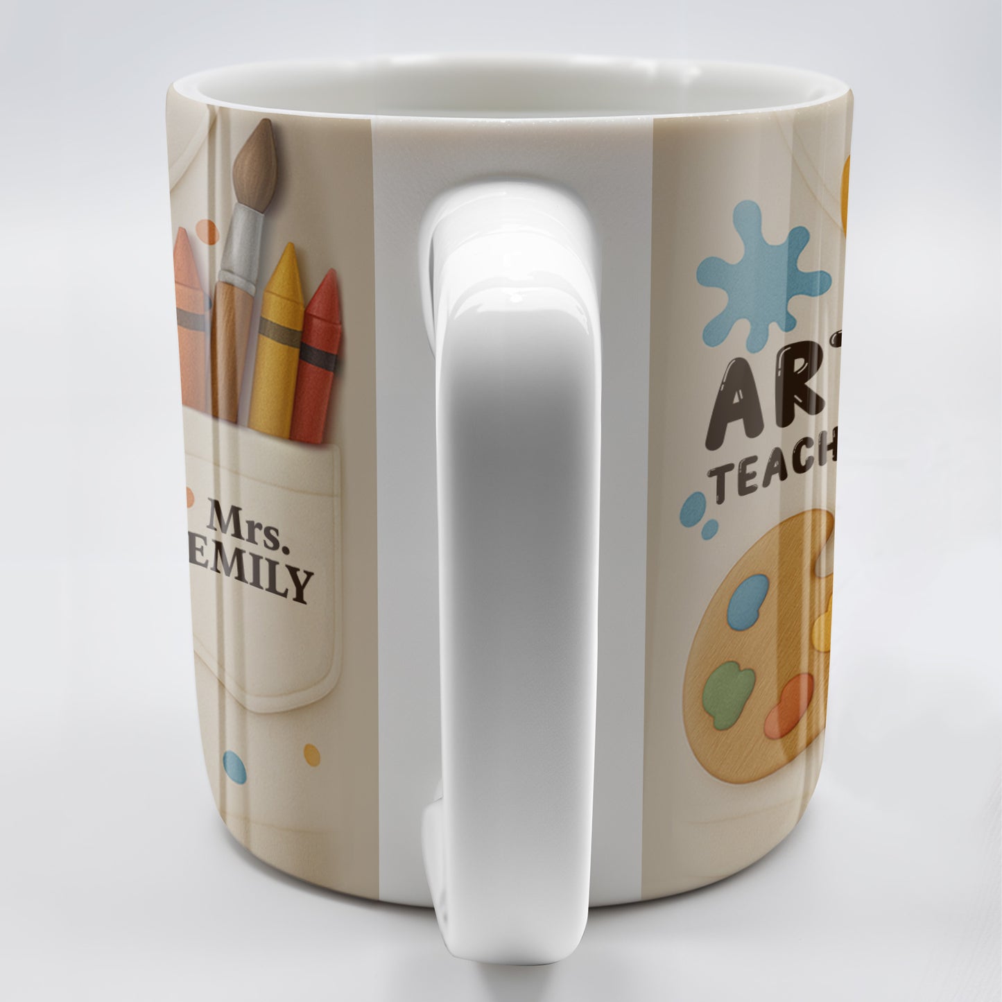 Art Teacher, Crayons, Paintbrush, Palette