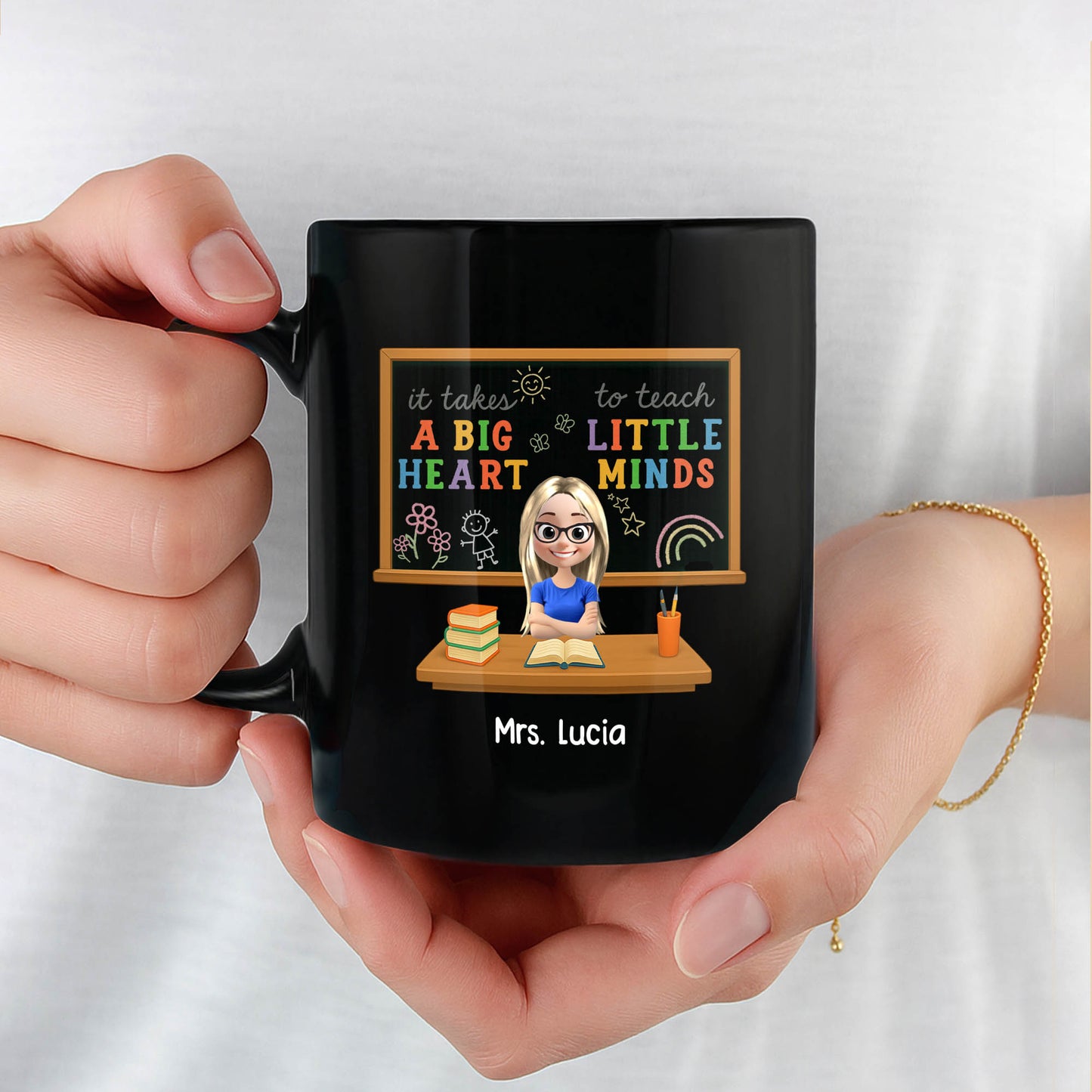 It Takes A Big Heart To Teach Little Minds Teacher Mug