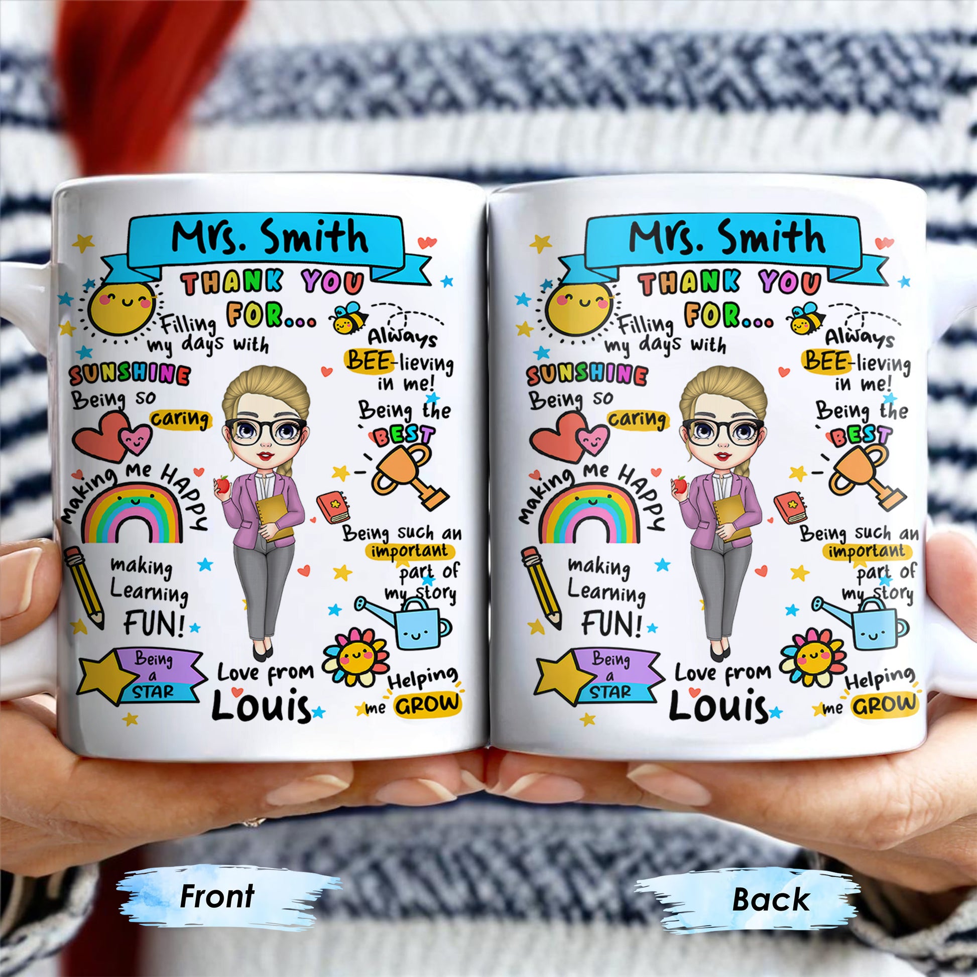 Thank You For Filling My Days With Sunshine, Heart, Star