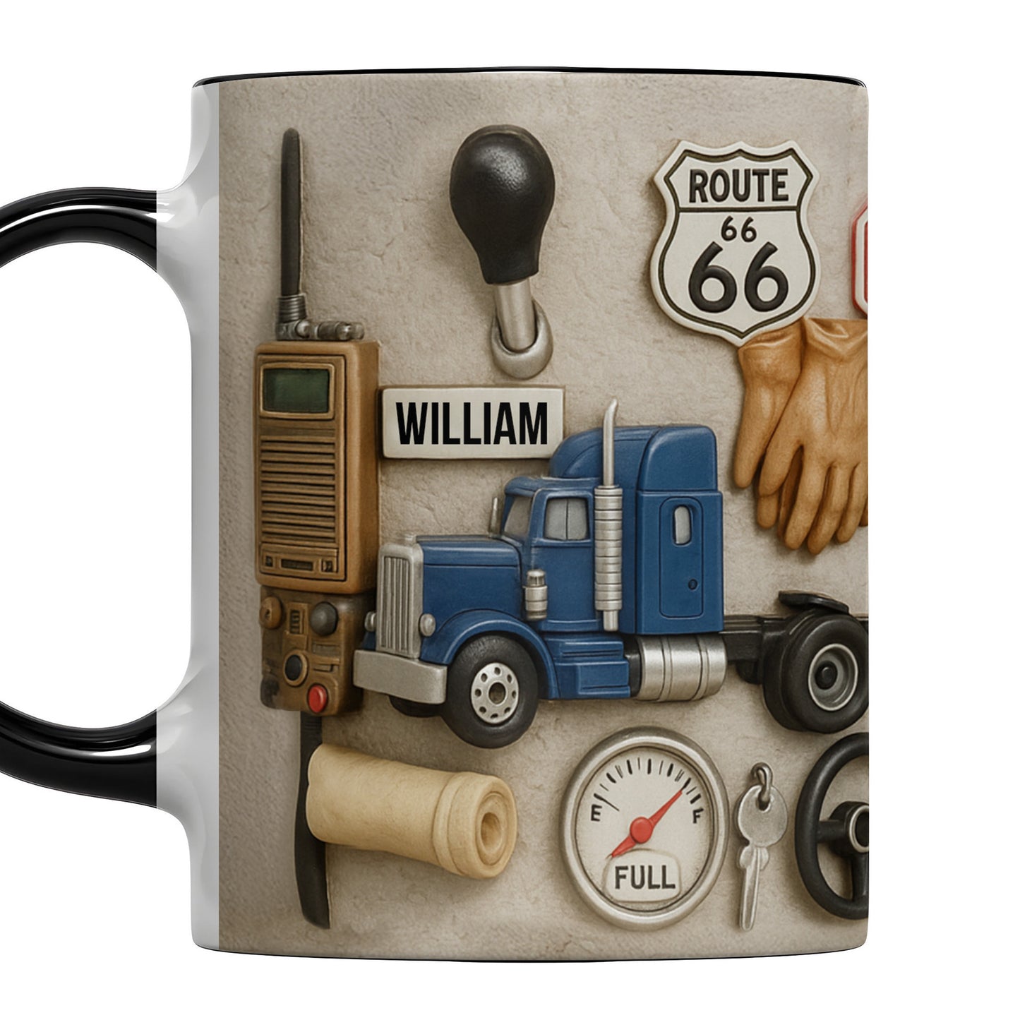 Customizable Route 66 Travel Themed Mug For Truck Enthusiasts