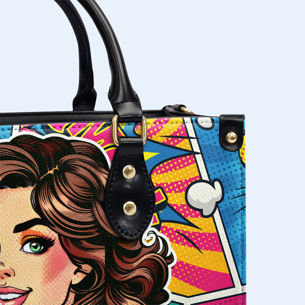 J'ai été laissé sans surveillance - Sac à main en cuir personnalisé - UNSUP03