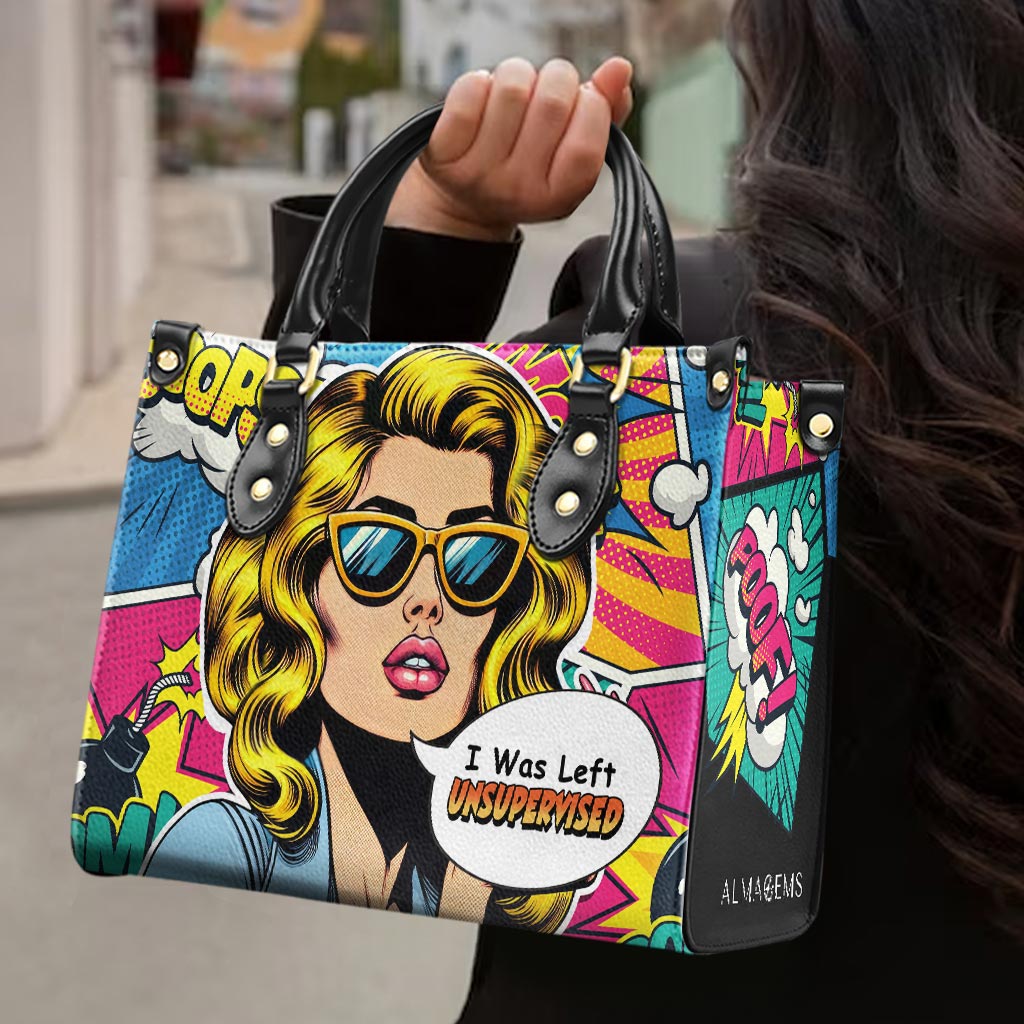 Me dejaron sin supervisión - Bolso de cuero personalizado - UNSUP04