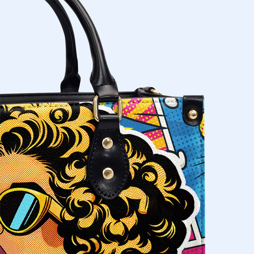J'ai été laissé sans surveillance - Sac à main en cuir personnalisé - UNSUP06