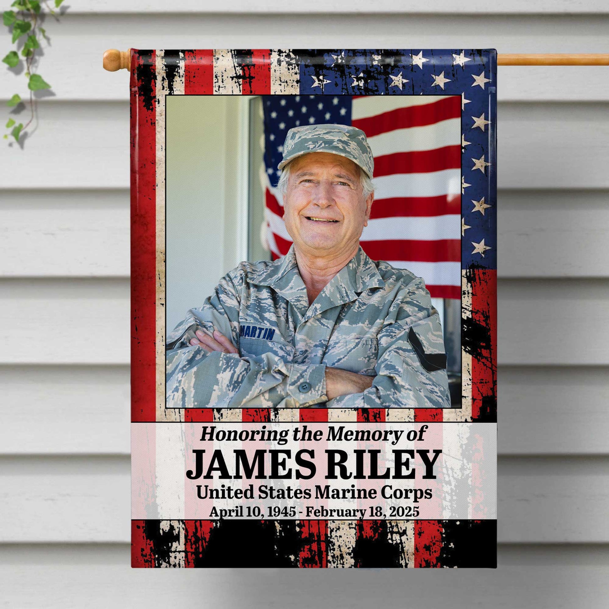 Honoring the Memory of United States Marine Corps, American Flag