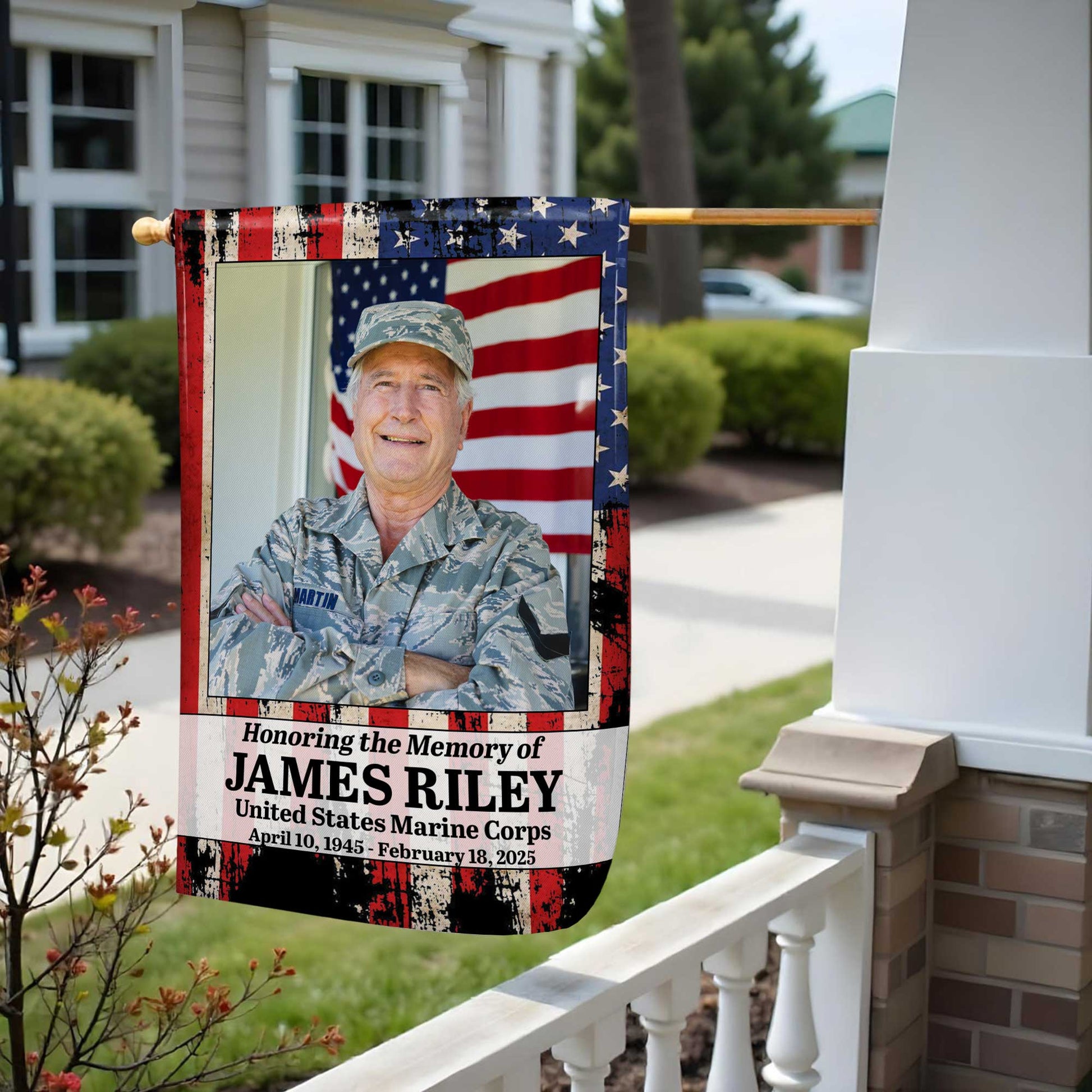 Honoring the Memory of United States Marine Corps, American Flag
