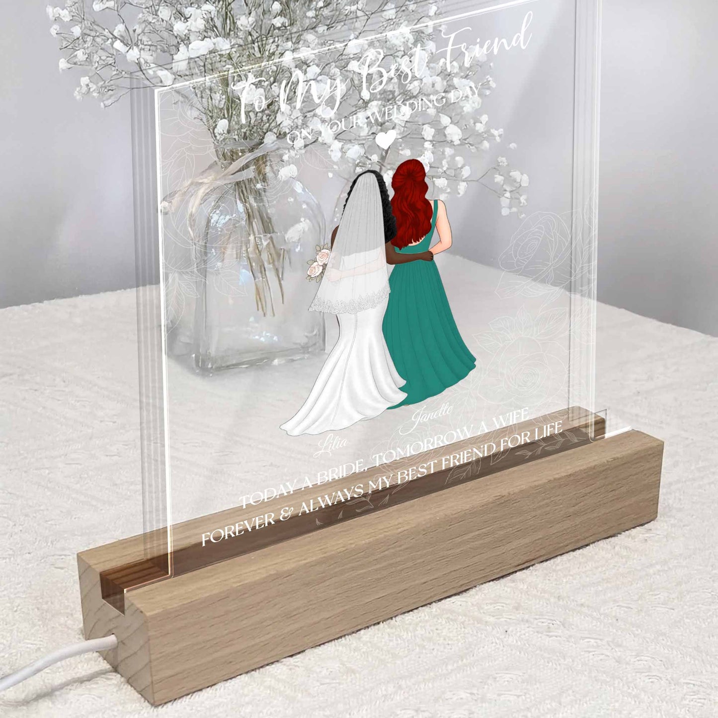 To My Best Friend On Your Wedding Day, Bride And Bridesmaid
